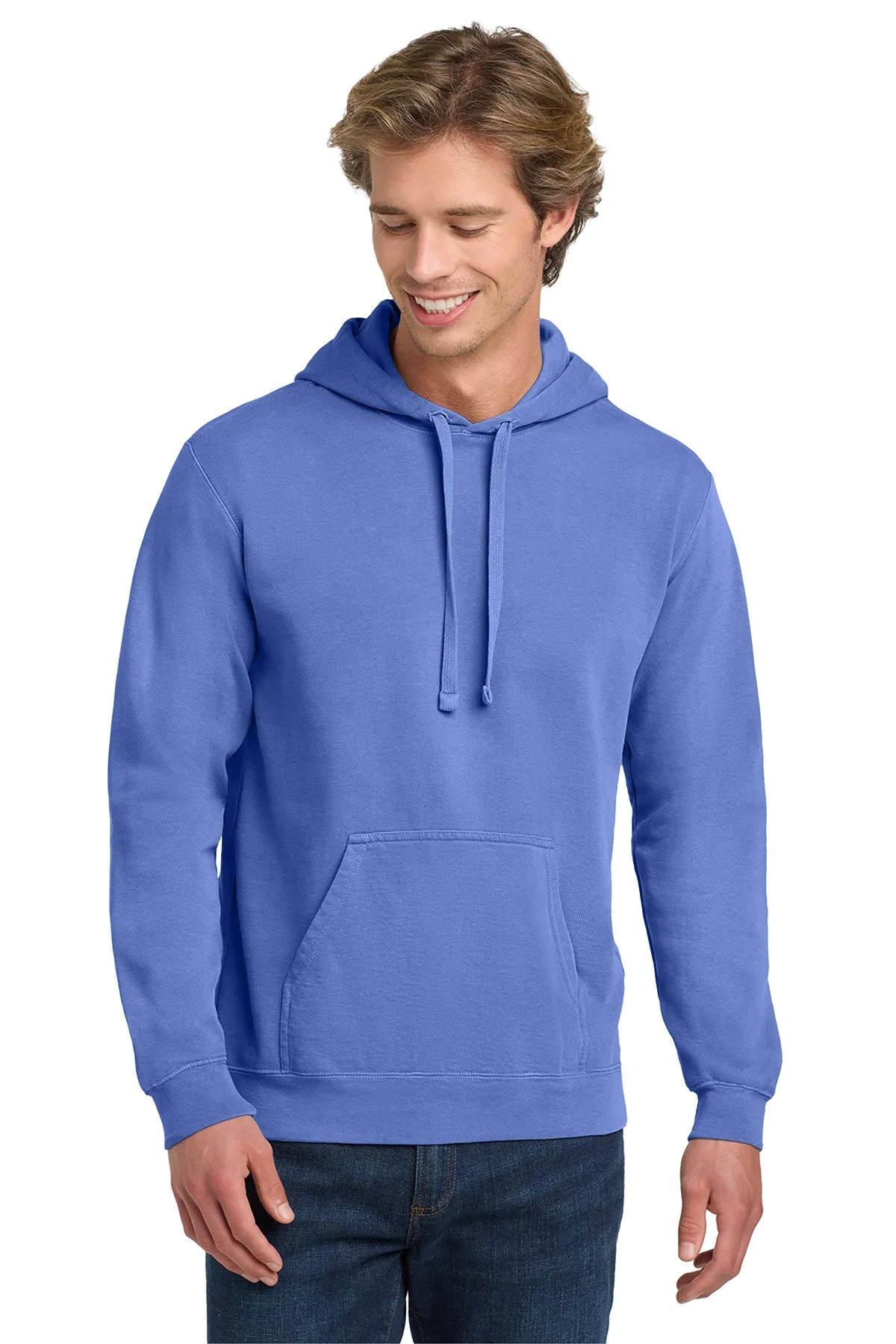 COMFORT COLORS ® Ring Spun Hooded Sweatshirt Flo Blue_1