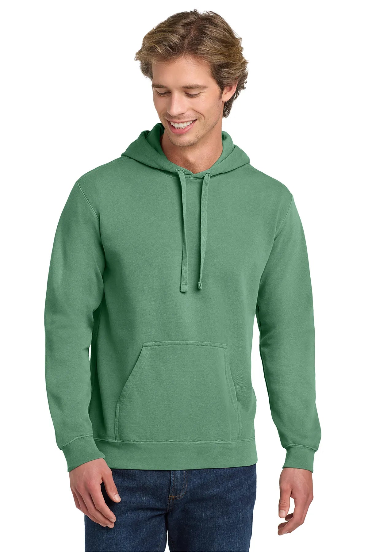 COMFORT COLORS ® Ring Spun Hooded Sweatshirt Flo Light Green_1