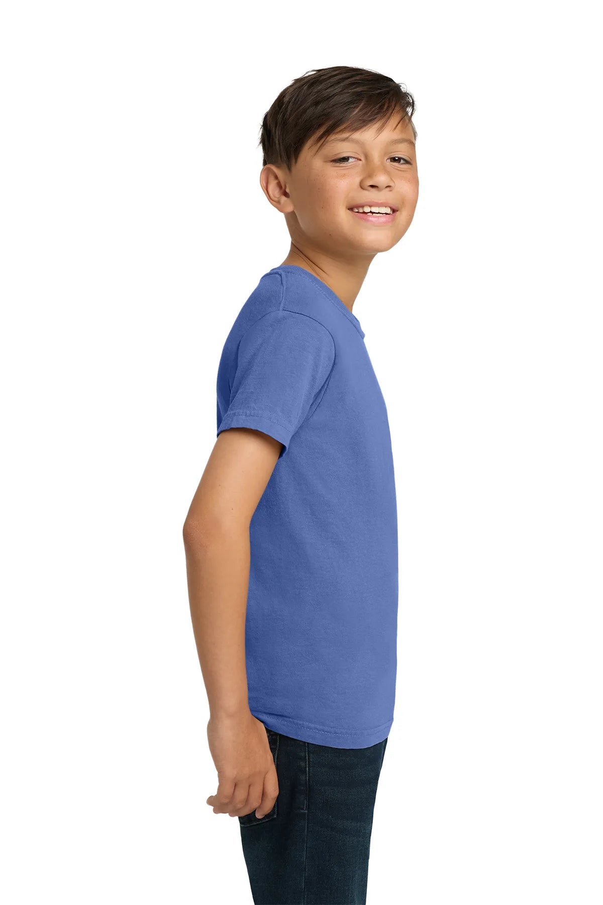 COMFORT COLORS ® Youth Heavyweight Ring Spun Tee. 9018  Flo Blue_3