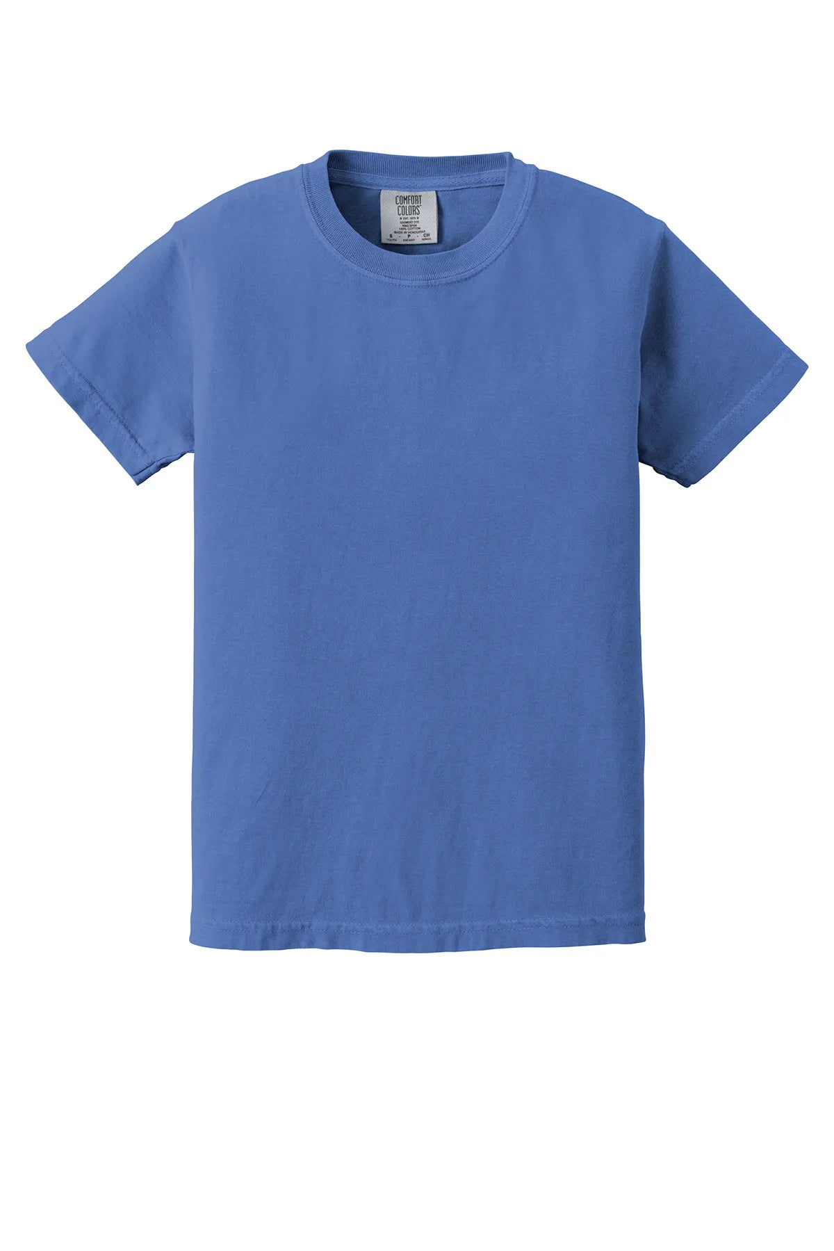 COMFORT COLORS ® Youth Heavyweight Ring Spun Tee. 9018  Flo Blue_4