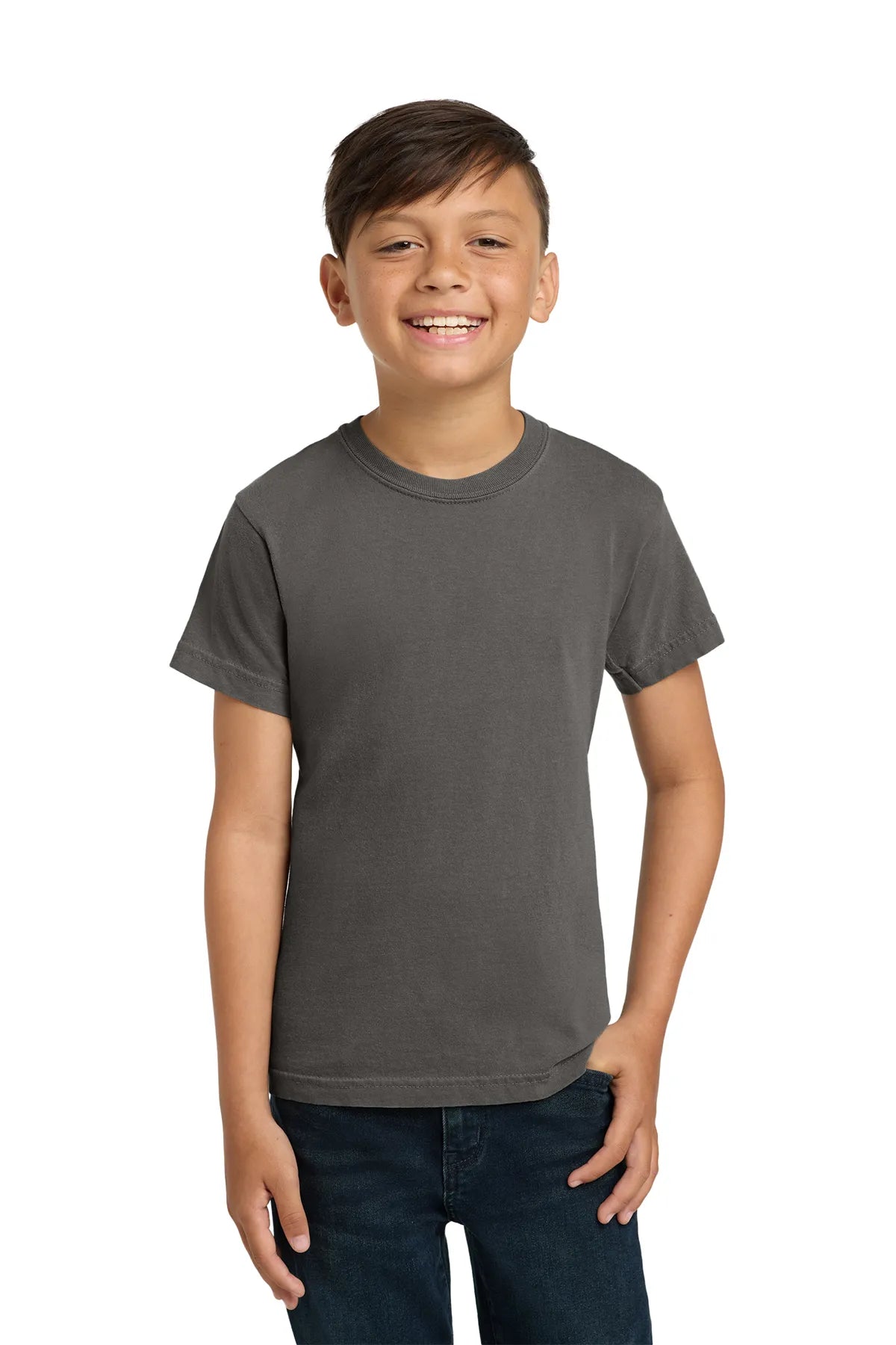 COMFORT COLORS ® Youth Heavyweight Ring Spun Tee. 9018  Flo Grey_1