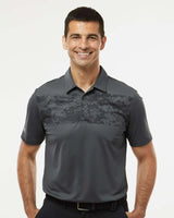 Camo Chest Print Polo grey six