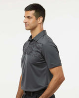 Camo Chest Print Polo grey six_1