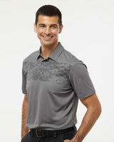 Camo Chest Print Polo grey three_1