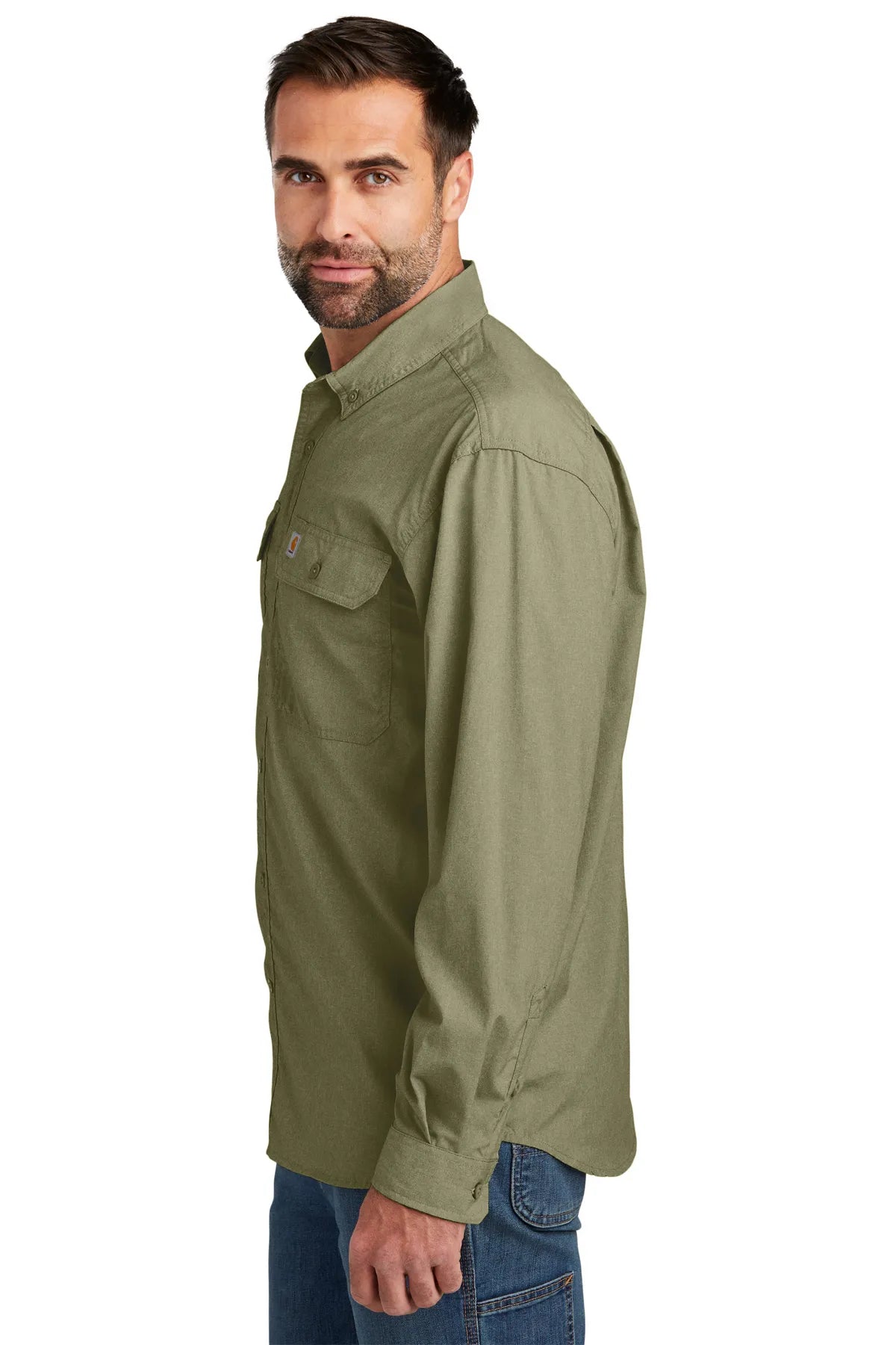 Carhartt Force® Solid Long Sleeve Shirt CT105291 burn olive_1