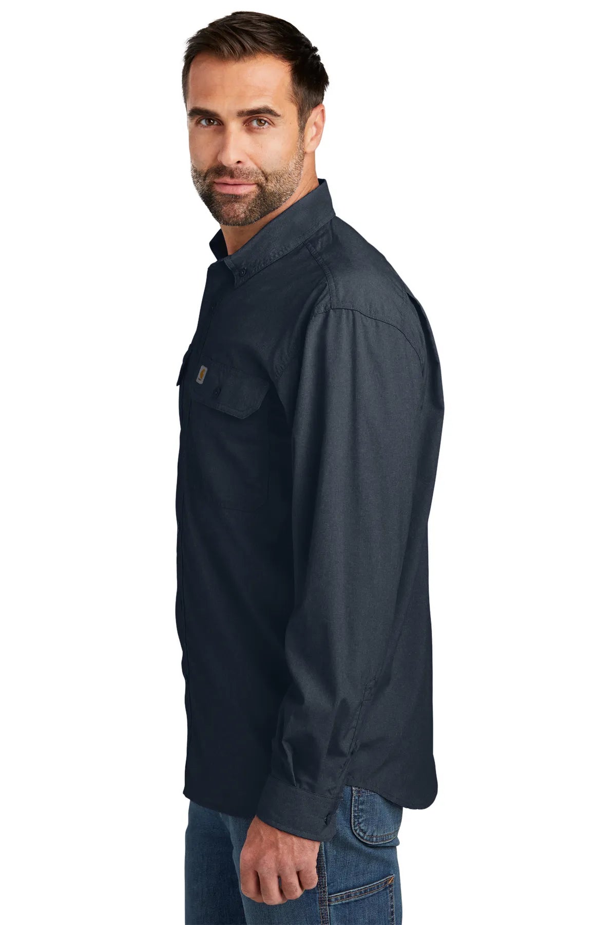 Carhartt Force® Solid Long Sleeve Shirt CT105291 navy