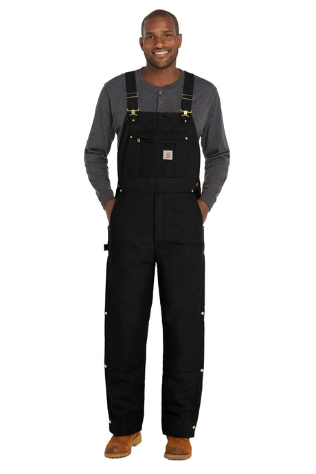 Carhartt ®  Firm Duck Insulated Bib Overalls CT106672 black