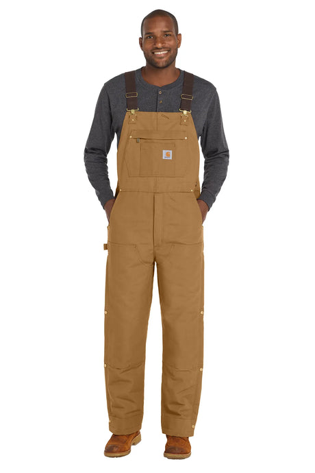 Carhartt ®  Firm Duck Insulated Bib Overalls CT106672 carhartt brown