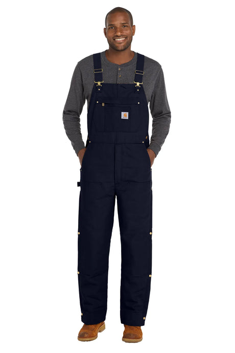 Carhartt ®  Firm Duck Insulated Bib Overalls CT106672 dark navy