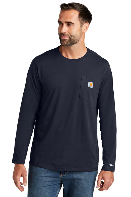 Carhartt Force ®  Long Sleeve Pocket T-Shirt CT106656 navy
