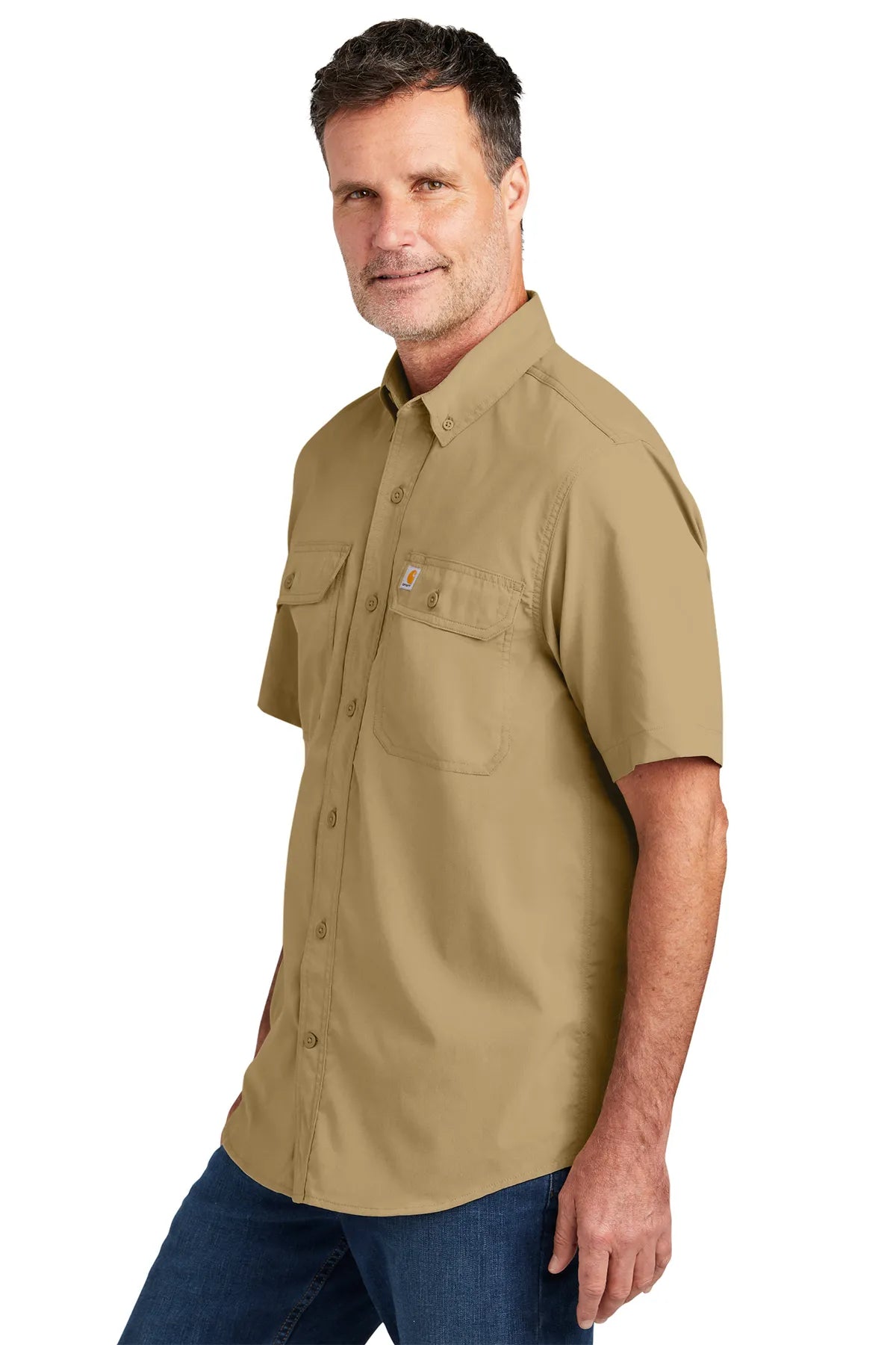 Carhartt Force® Solid Short Sleeve Shirt CT105292 dark khaki_2