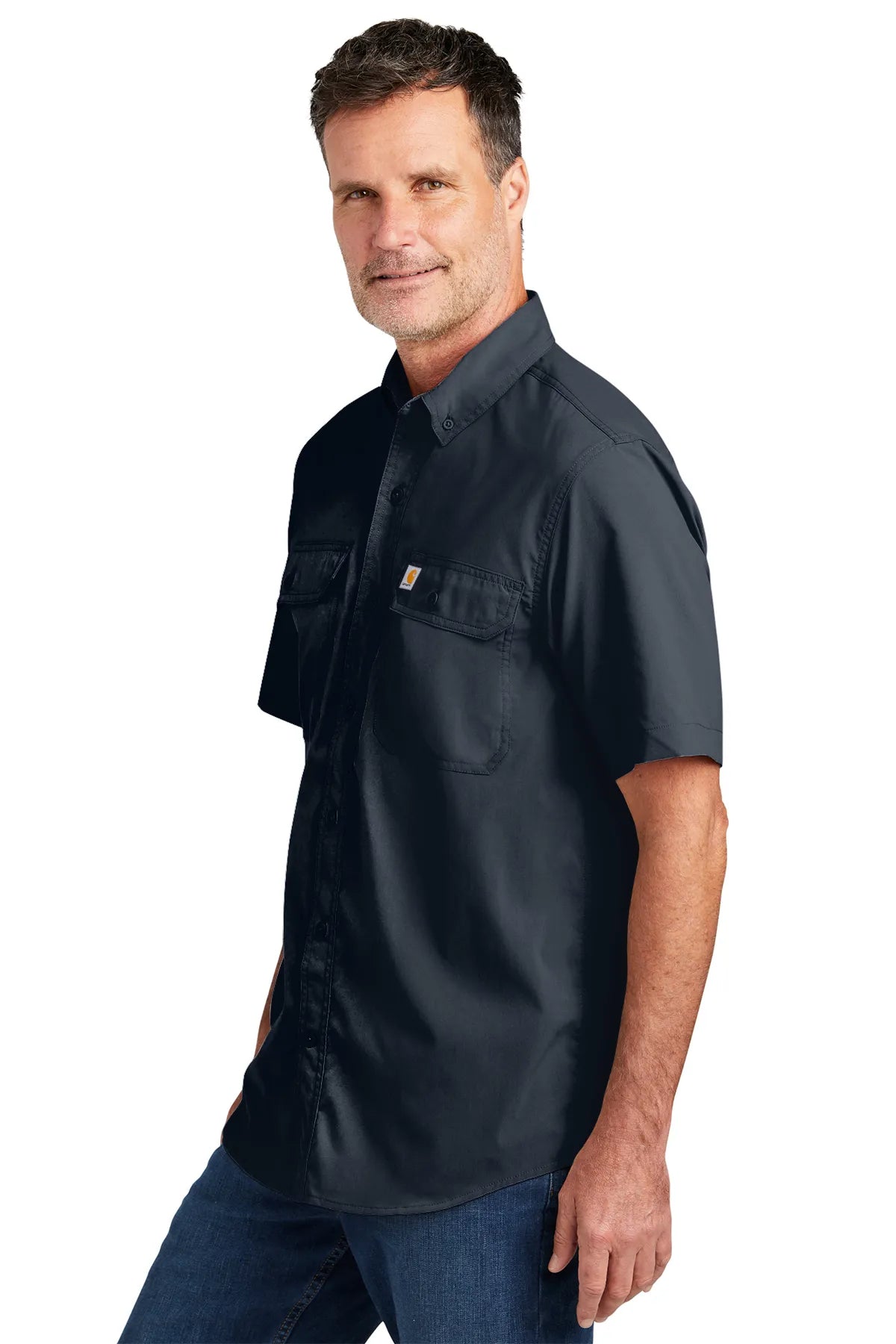 Carhartt Force® Solid Short Sleeve Shirt CT105292 navy_2