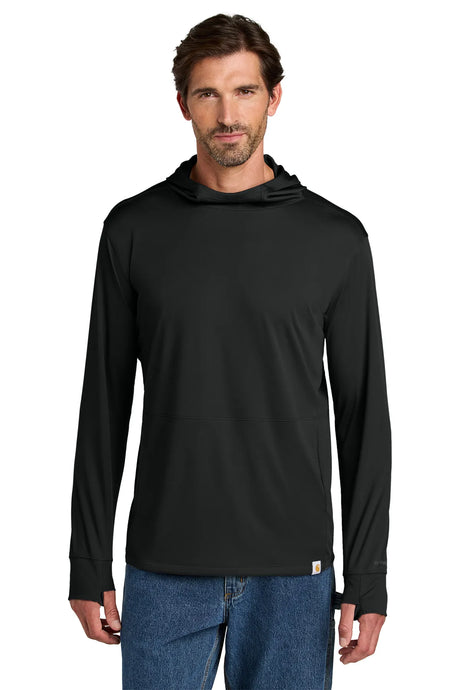 Carhartt Force ®  Sun Defender ™  Long Sleeve Hooded T-Shirt CT106923 black