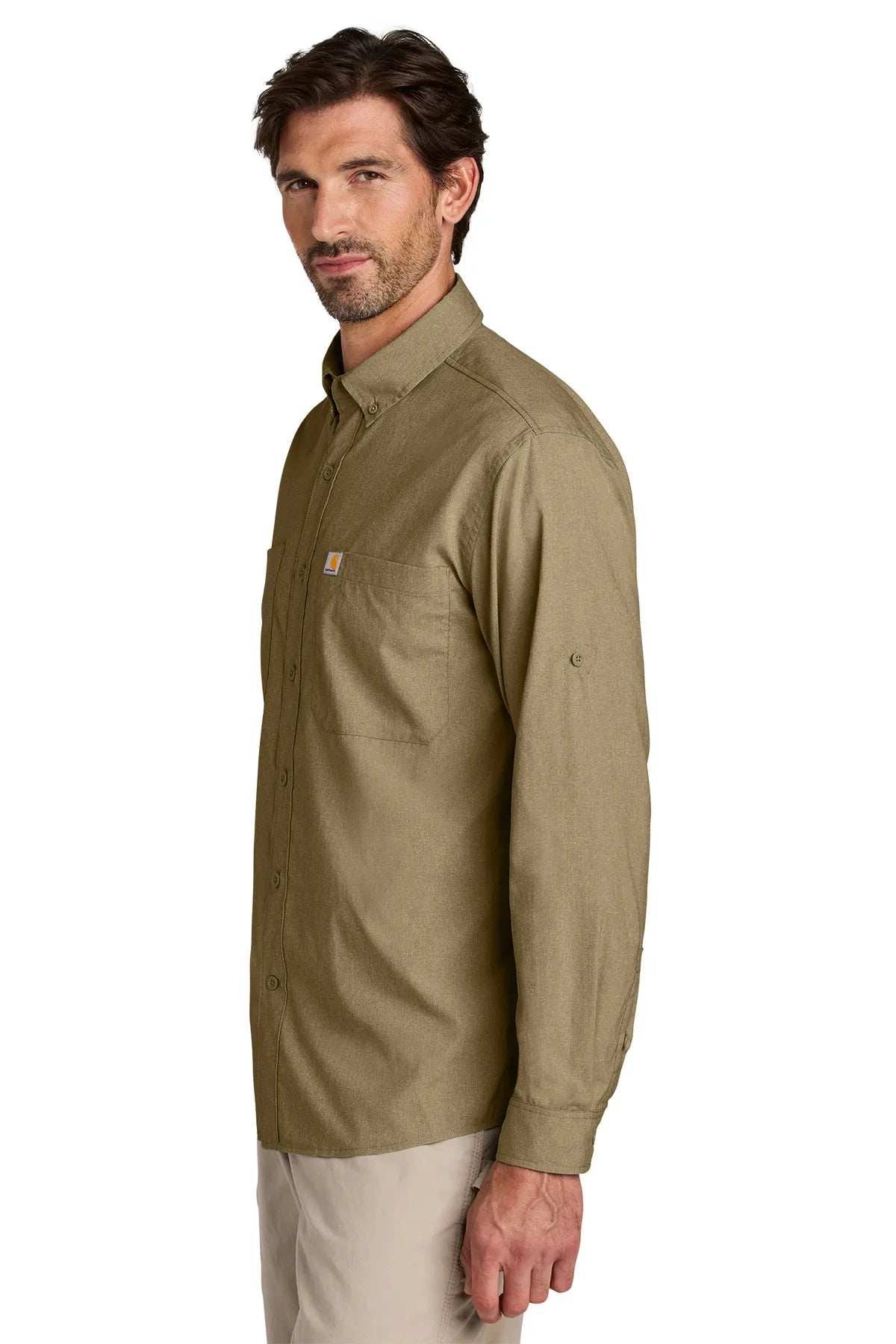 Carhartt Force ®  Sun Defender ™  Long Sleeve Shirt CT107106 dark khaki_2