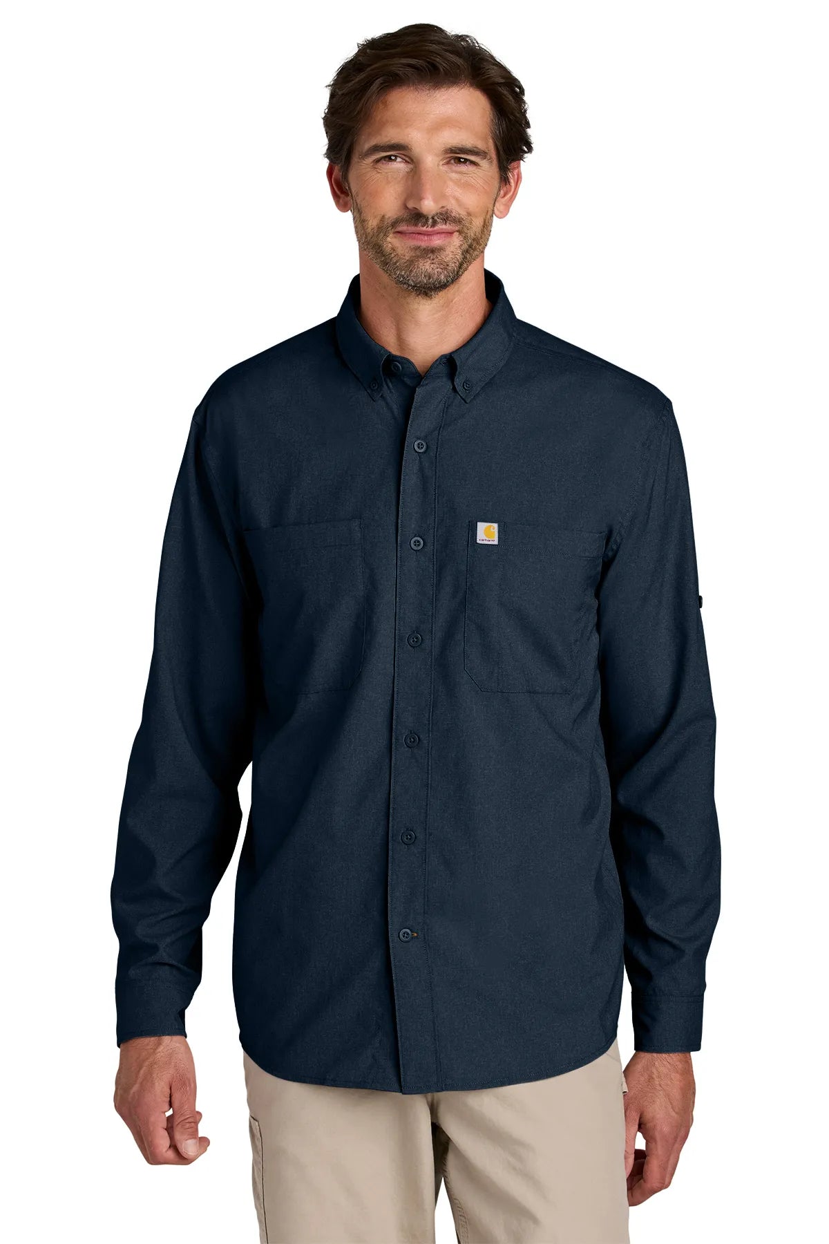 Carhartt Force ®  Sun Defender ™  Long Sleeve Shirt CT107106 navy