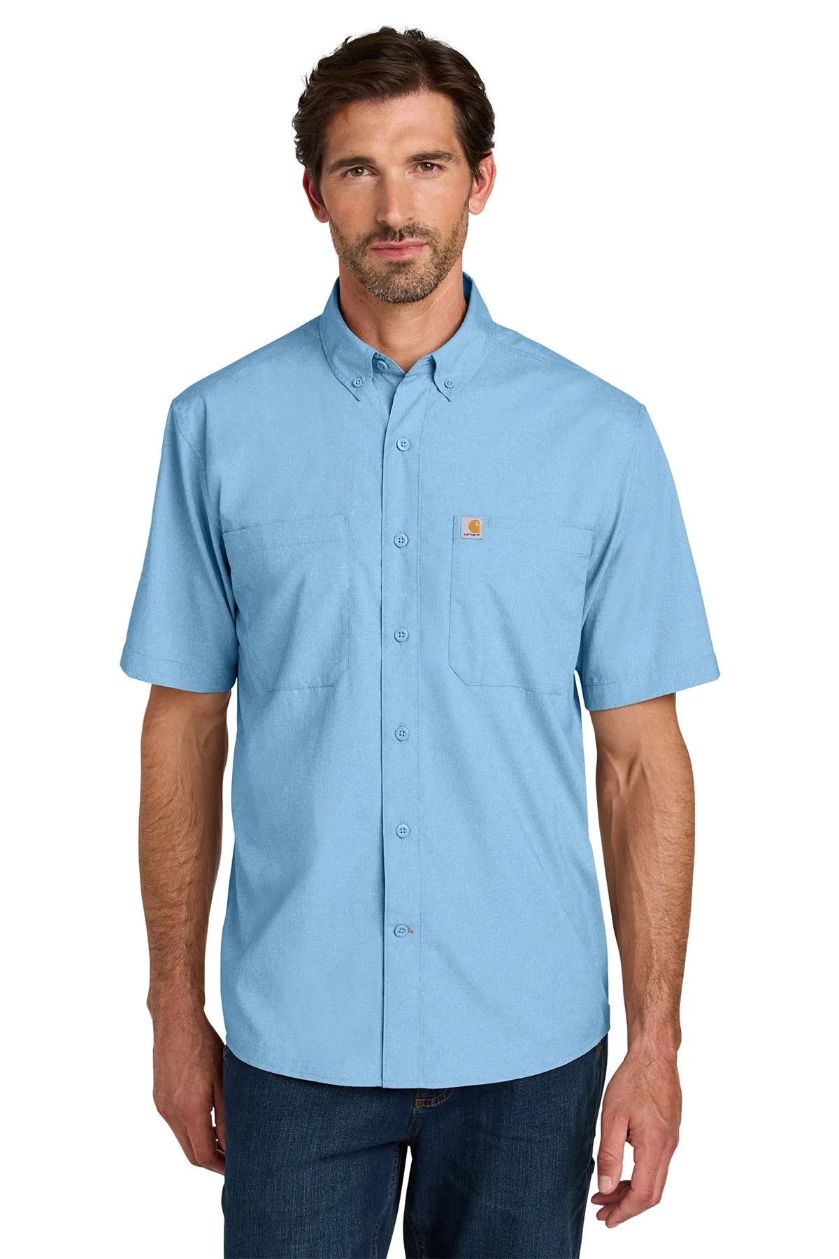 Carhartt Force ®  Sun Defender ™  Short Sleeve Shirt CT107107 fresh water blue