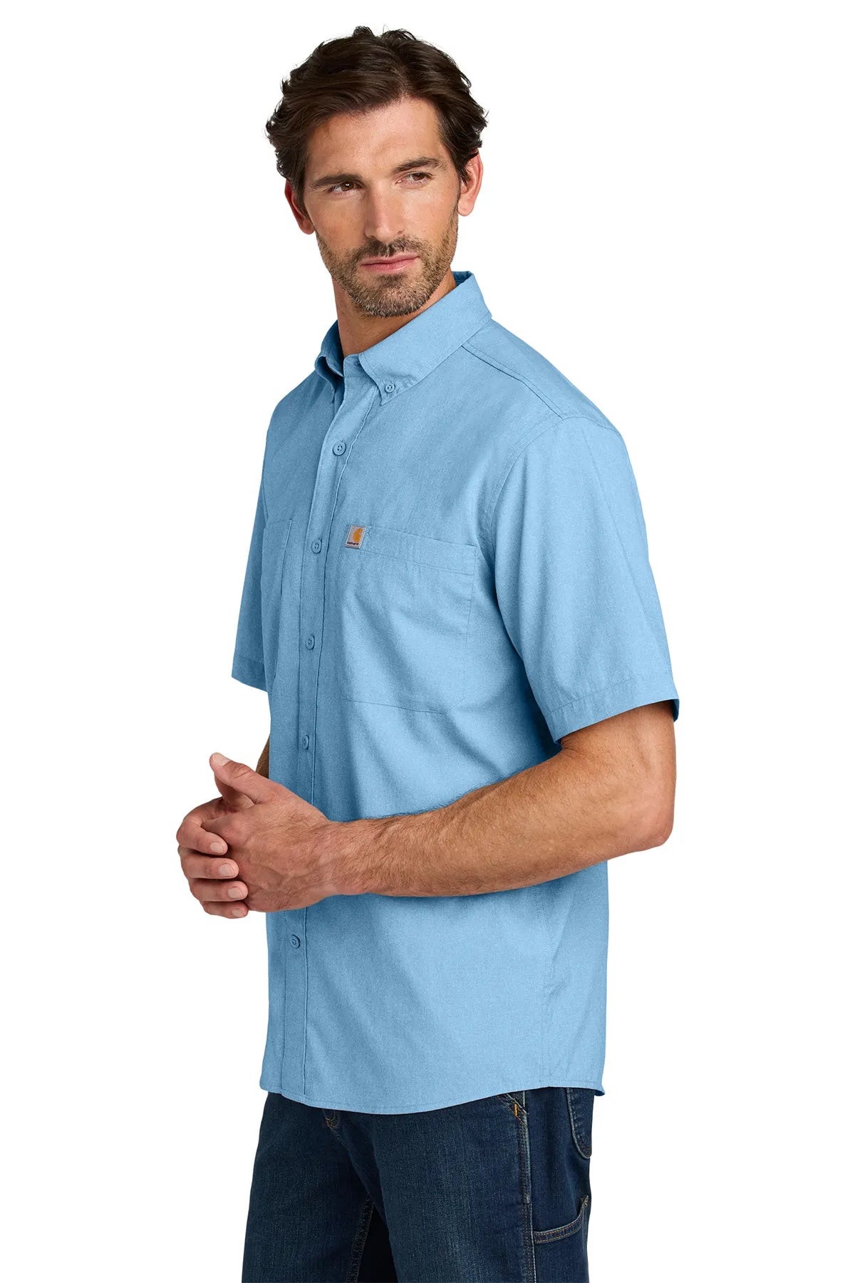 Carhartt Force ®  Sun Defender ™  Short Sleeve Shirt CT107107 fresh water blue_2