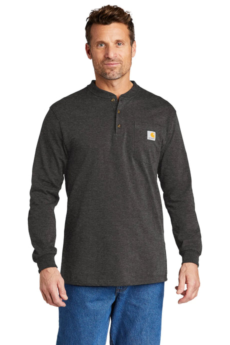 Carhartt® Long Sleeve Henley T-Shirt CTK128 carbon heather