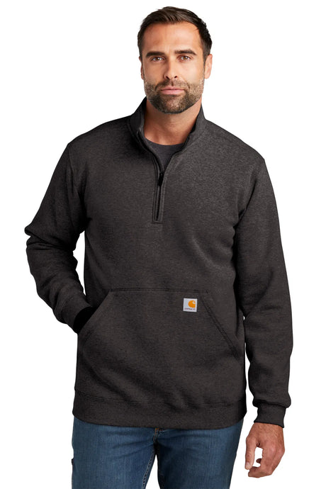 Carhartt® Midweight 1/4-Zip Mock Neck Sweatshirt CT105294 carbon heather