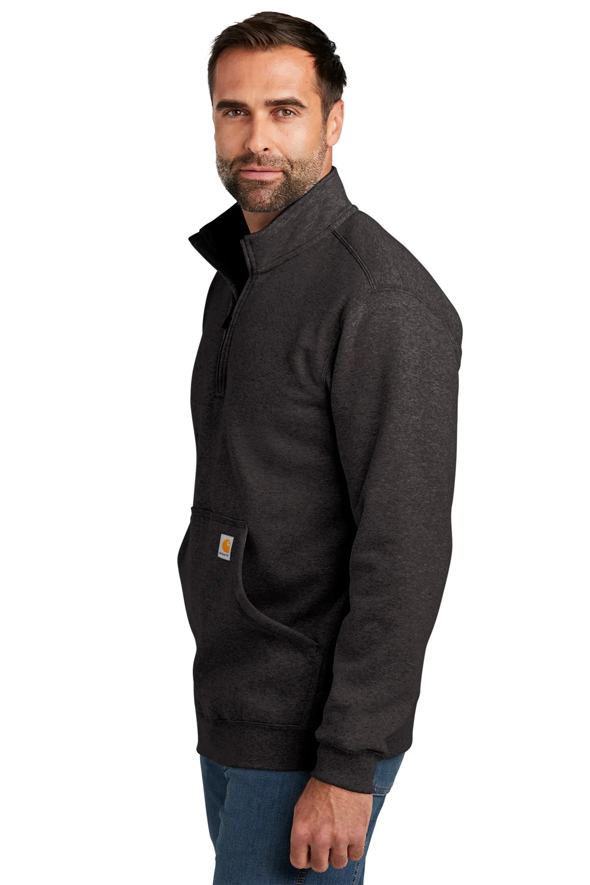 Carhartt® Midweight 1/4-Zip Mock Neck Sweatshirt CT105294 carbon heather_2