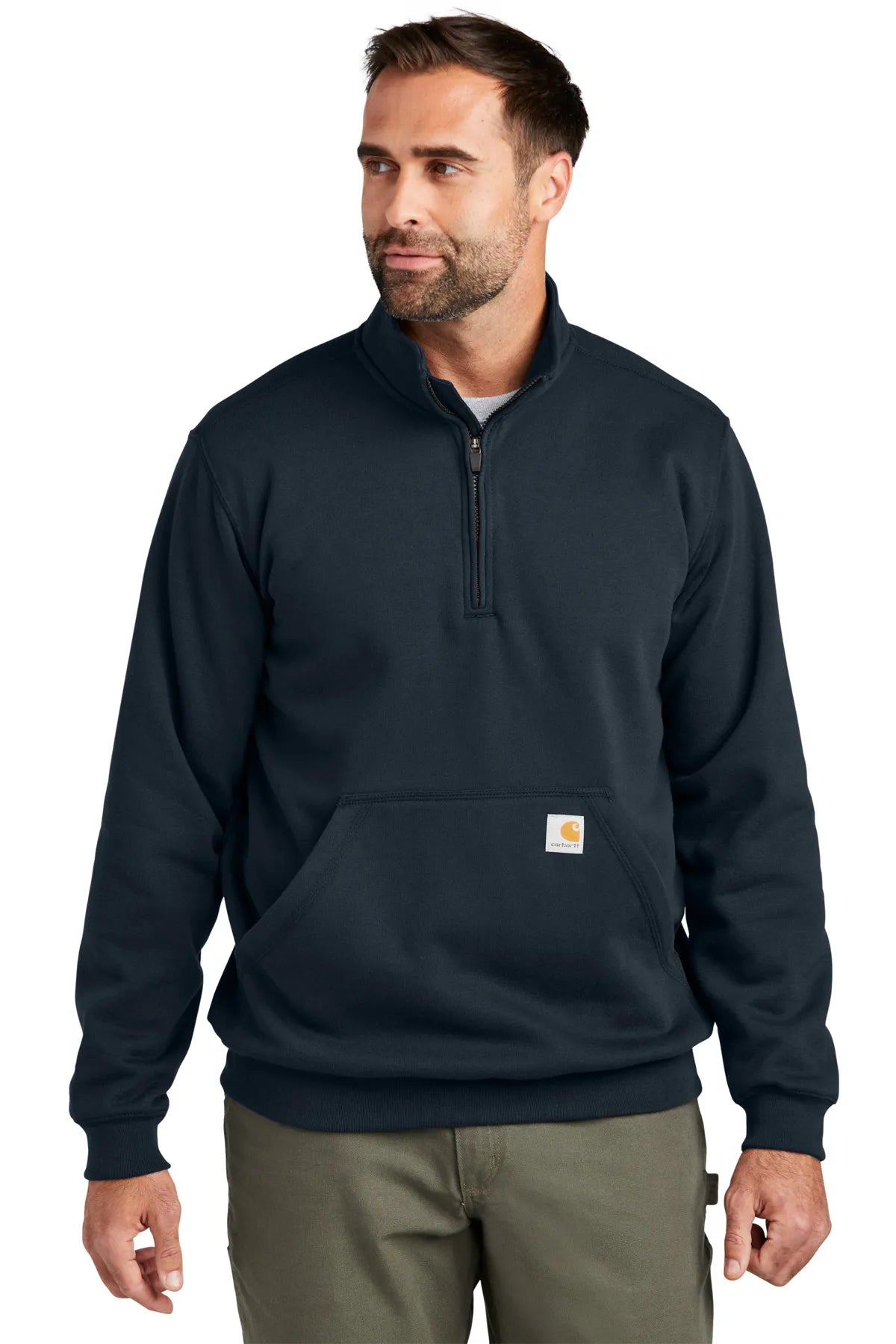 Carhartt® Midweight 1/4-Zip Mock Neck Sweatshirt CT105294 new navy
