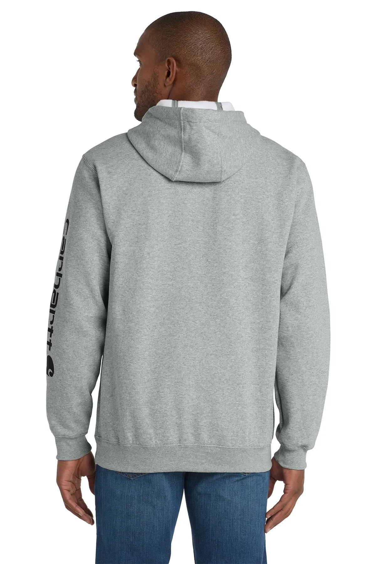 Carhartt® Midweight Hooded Logo Sweatshirt CTK288 heather grey_1