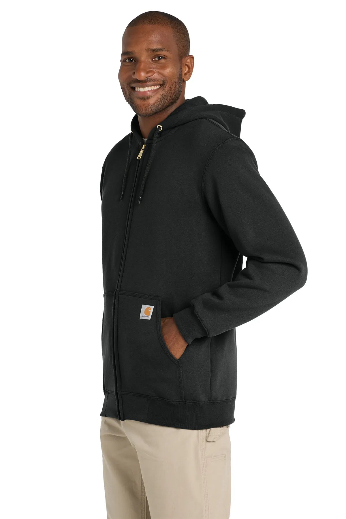 Carhartt ® Midweight Hooded Zip-Front Sweatshirt. CTK122 black_2