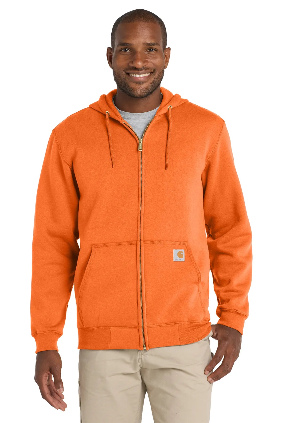 Carhartt ® Midweight Hooded Zip-Front Sweatshirt. CTK122 brite orange