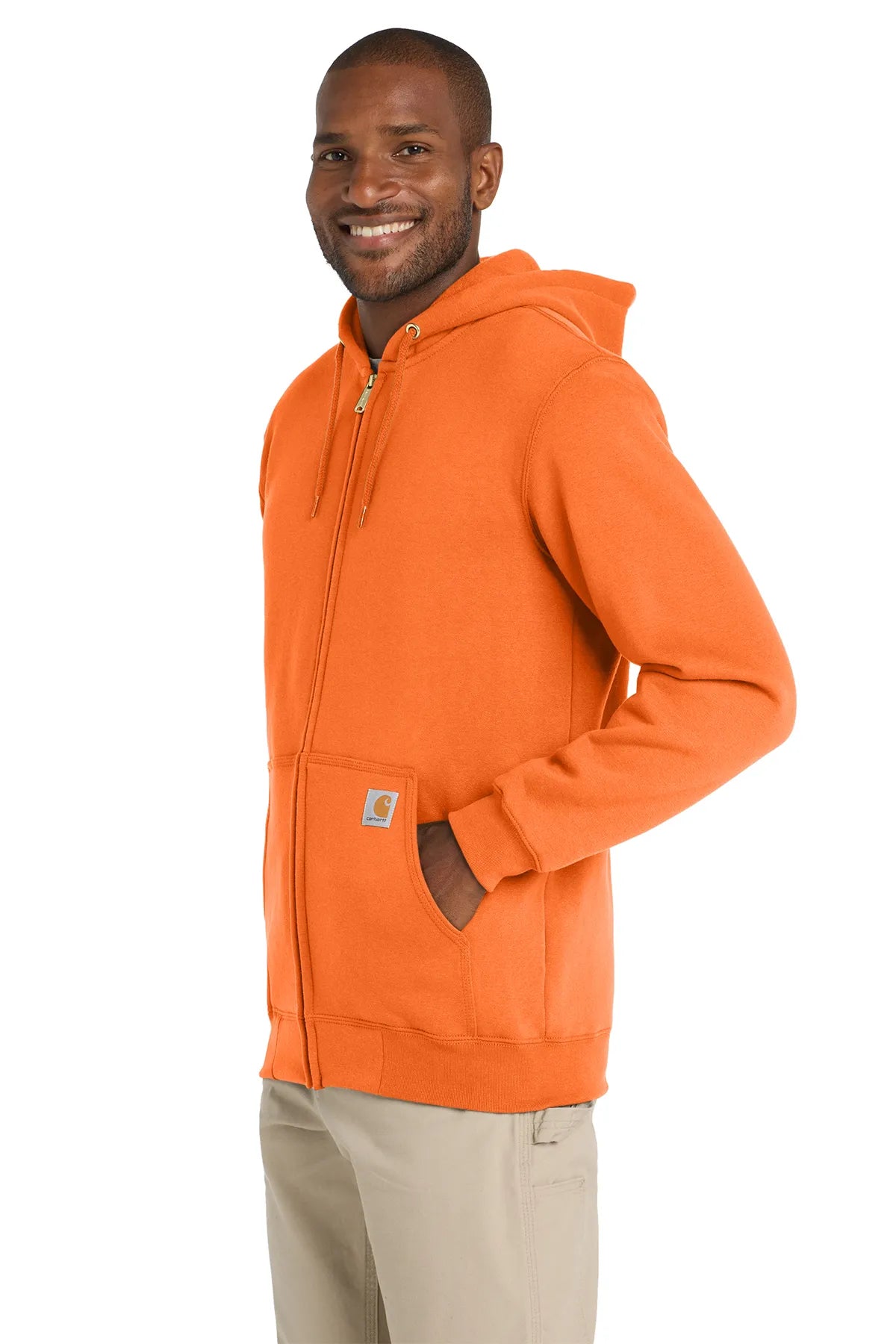 Carhartt ® Midweight Hooded Zip-Front Sweatshirt. CTK122 brite orange_3