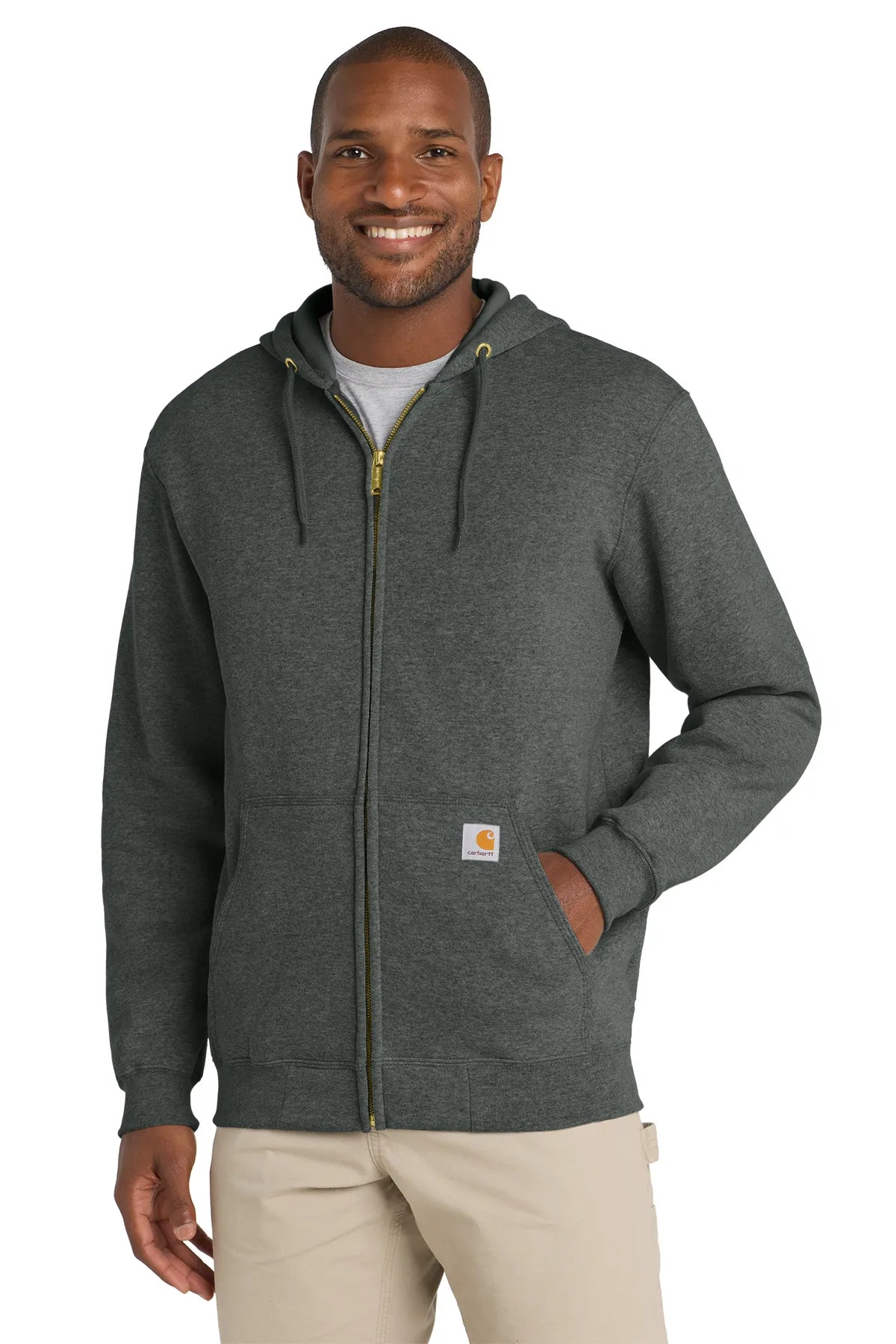 Carhartt ® Midweight Hooded Zip-Front Sweatshirt. CTK122 carbon heather