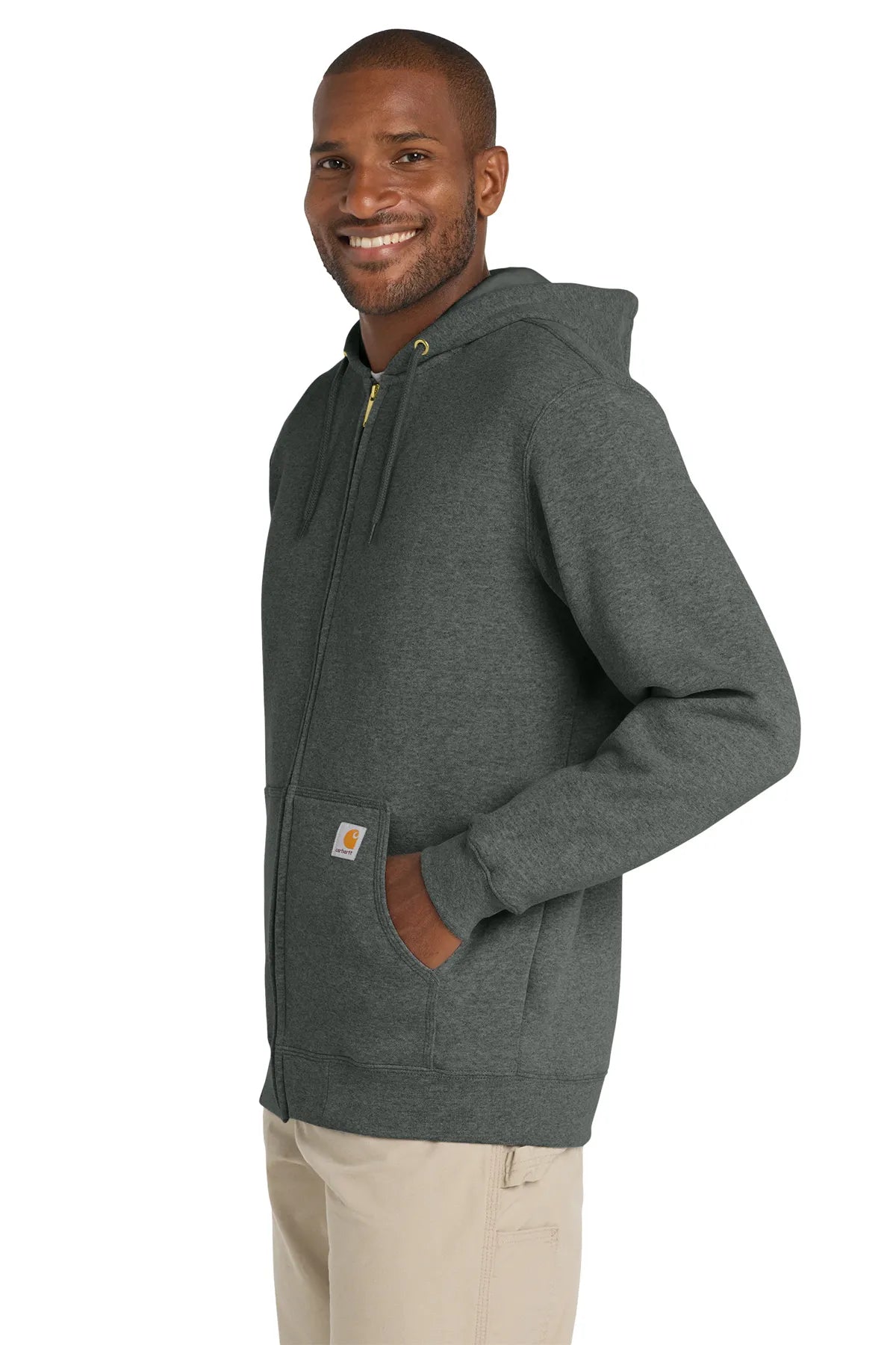 Carhartt ® Midweight Hooded Zip-Front Sweatshirt. CTK122 carbon heather_2