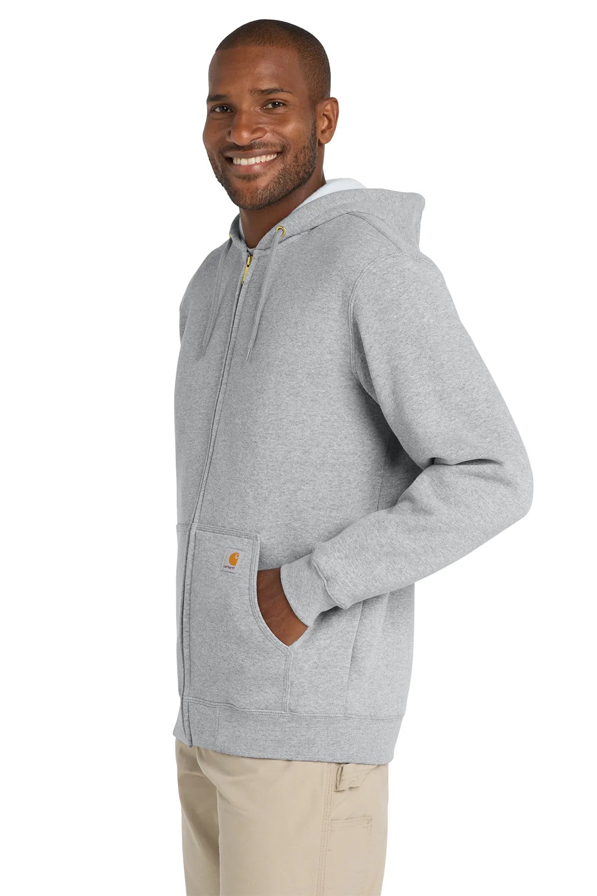Carhartt ® Midweight Hooded Zip-Front Sweatshirt. CTK122 heather grey_2