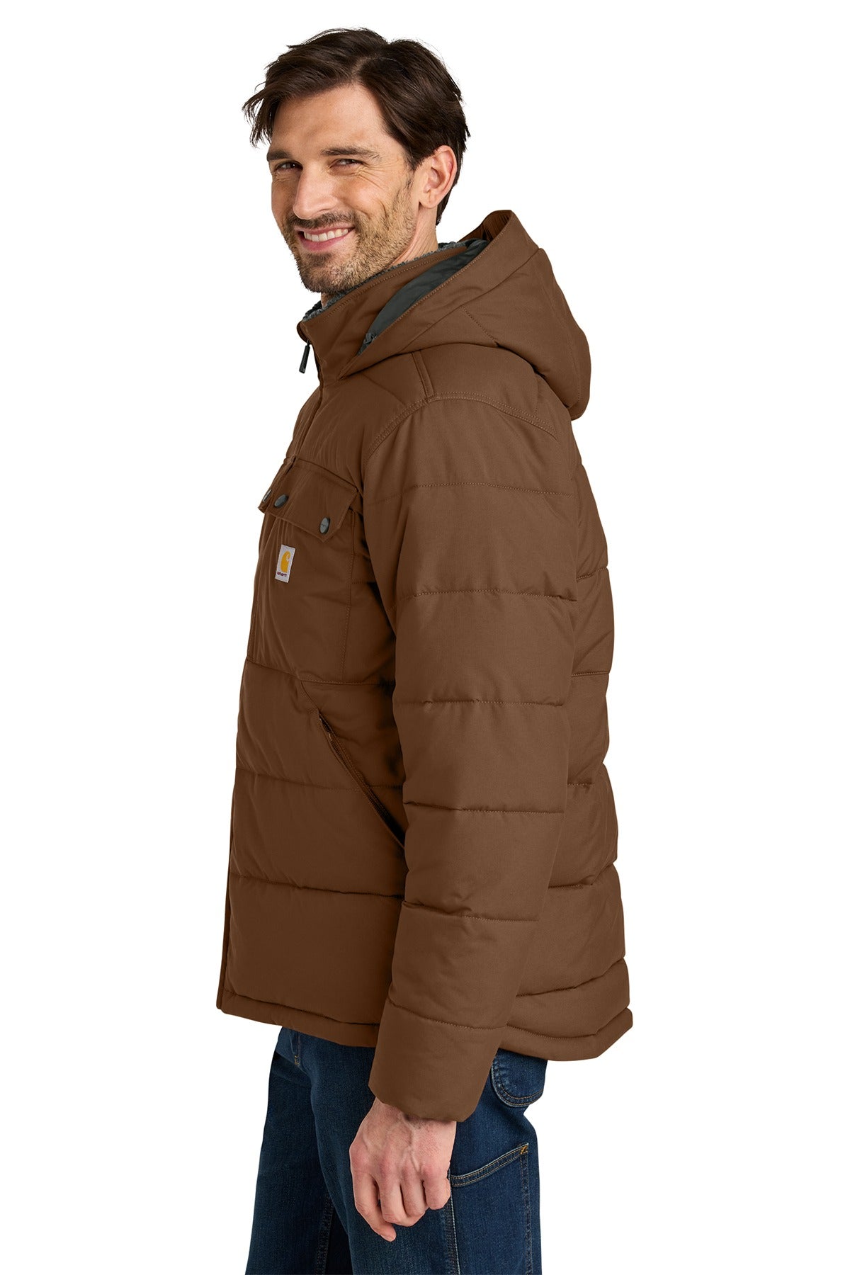 Carhartt ®  Montana Insulated Hooded Jacket CT107082 Red Duck Brown_2