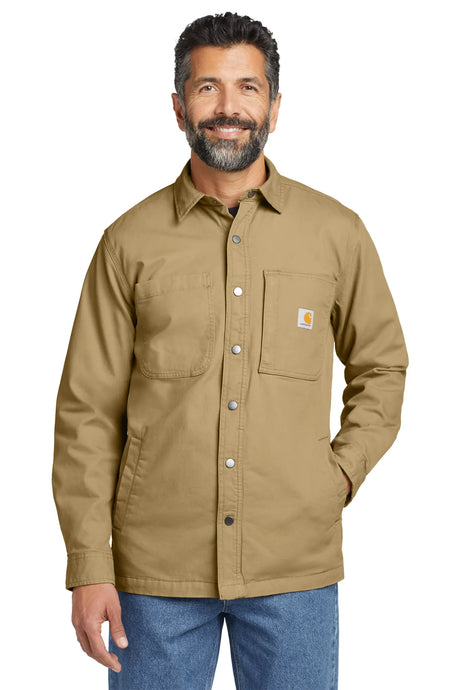 Carhartt® Rugged Flex® Fleece-Lined Shirt Jac CT105532 dark khaki_2
