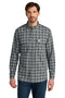 Carhartt ®  Rugged Flex ®  Plaid Long Sleeve Shirt CT107109 Plaid Steel Navy