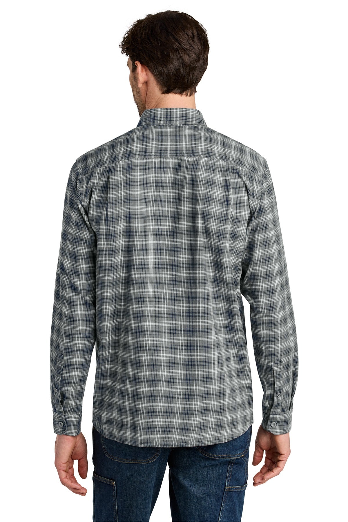 Carhartt ®  Rugged Flex ®  Plaid Long Sleeve Shirt CT107109 Plaid Steel Navy_1