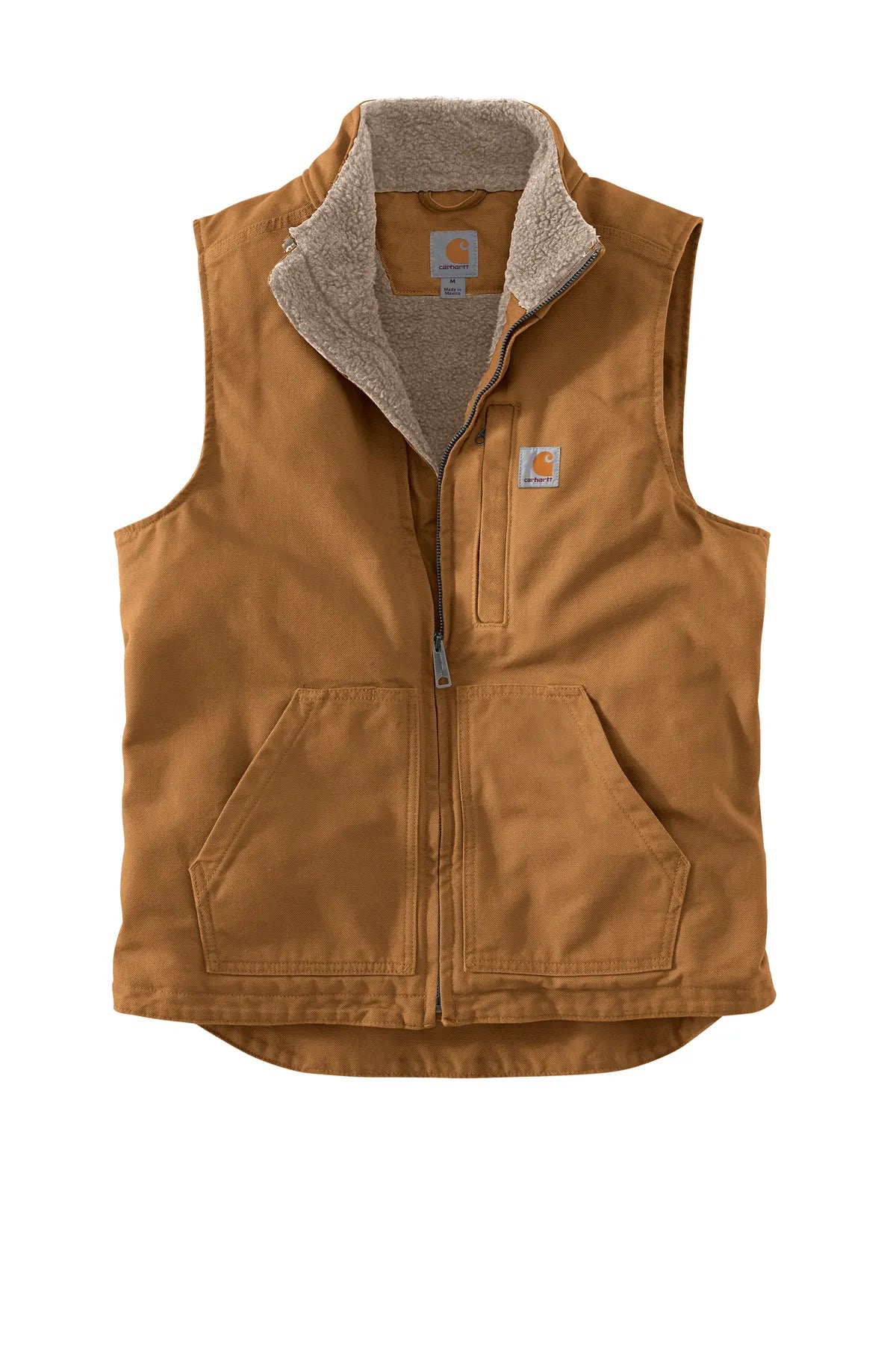 Carhartt® Sherpa-Lined Mock Neck Vest CT104277 carhartt brown_4