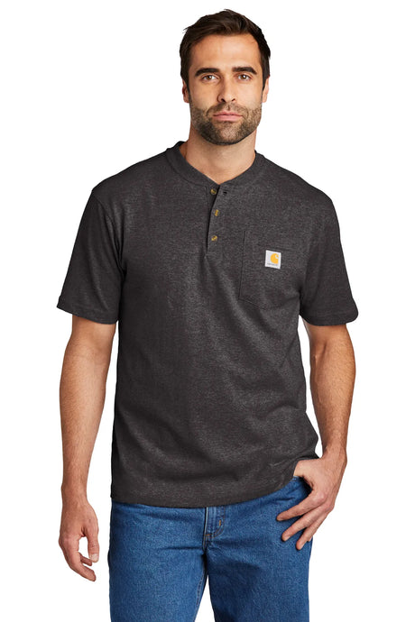 Carhartt® Short Sleeve Henley T-Shirt CTK84 carbon heather
