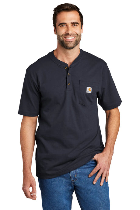 Carhartt® Short Sleeve Henley T-Shirt CTK84 navy