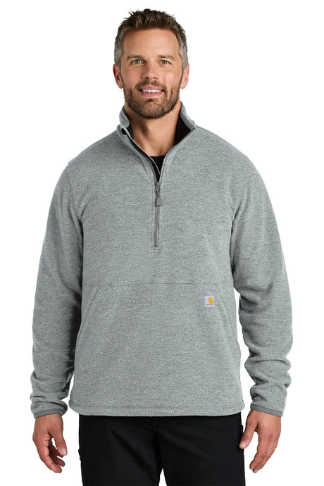 Carhartt ®  Textured 1/2-Zip Fleece Jacket CT106417 heather grey