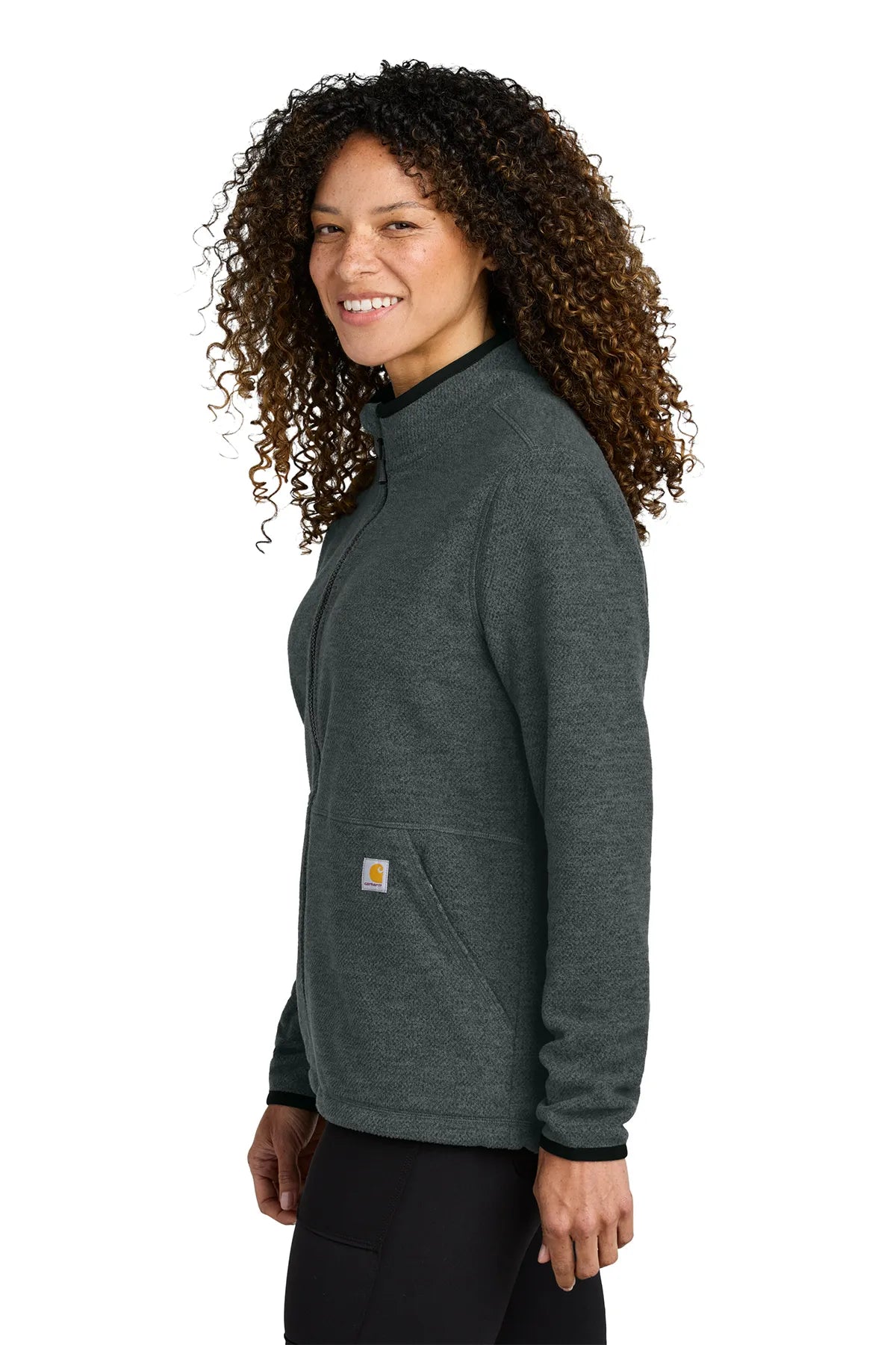 Carhartt ®  Women's Textured Full-Zip Fleece Jacket CT106419 carbon heather_2