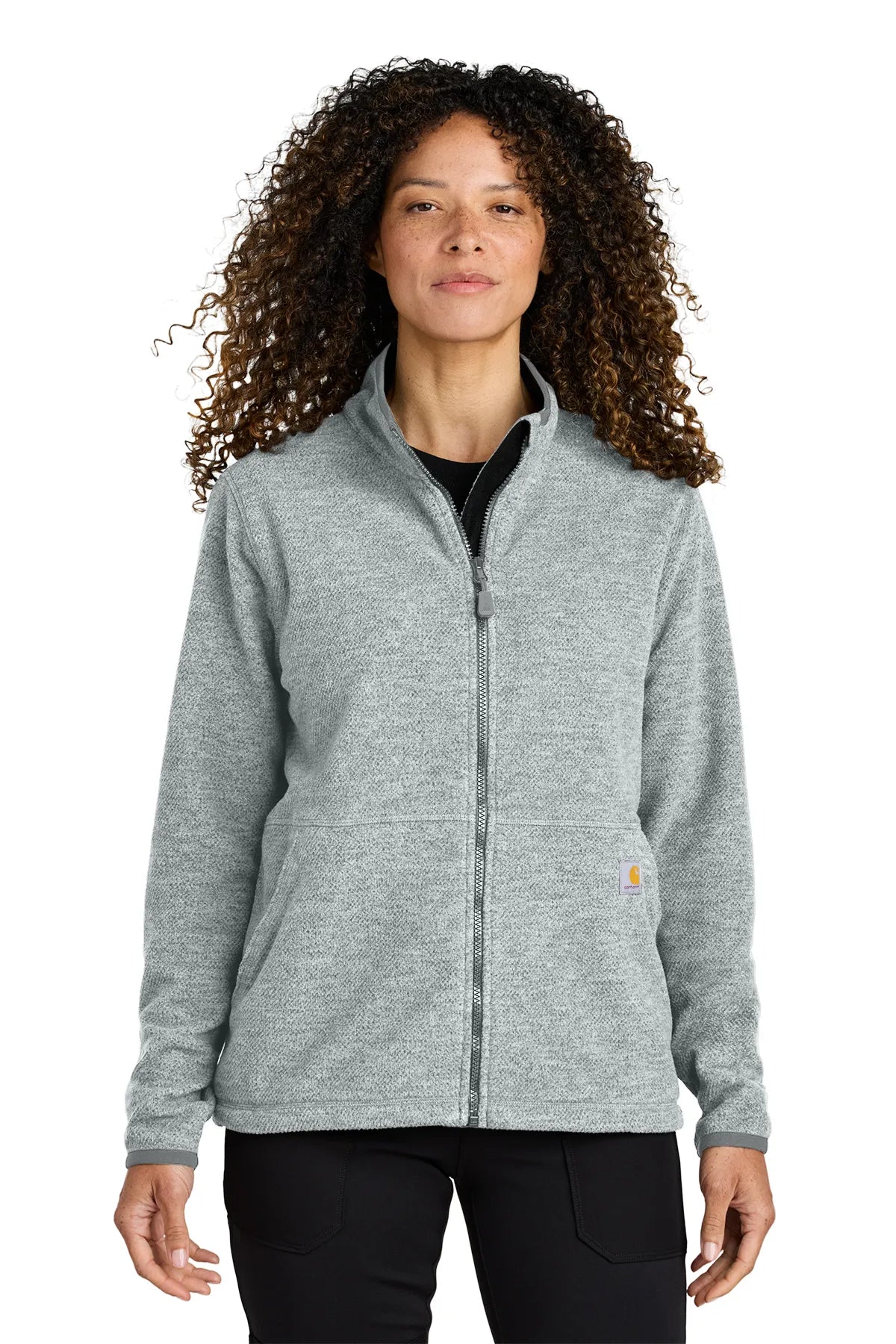 Carhartt ®  Women's Textured Full-Zip Fleece Jacket CT106419 heather grey