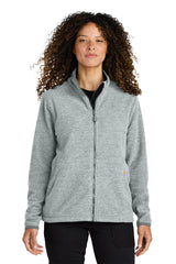 Carhartt ®  Women's Textured Full-Zip Fleece Jacket CT106419 heather grey