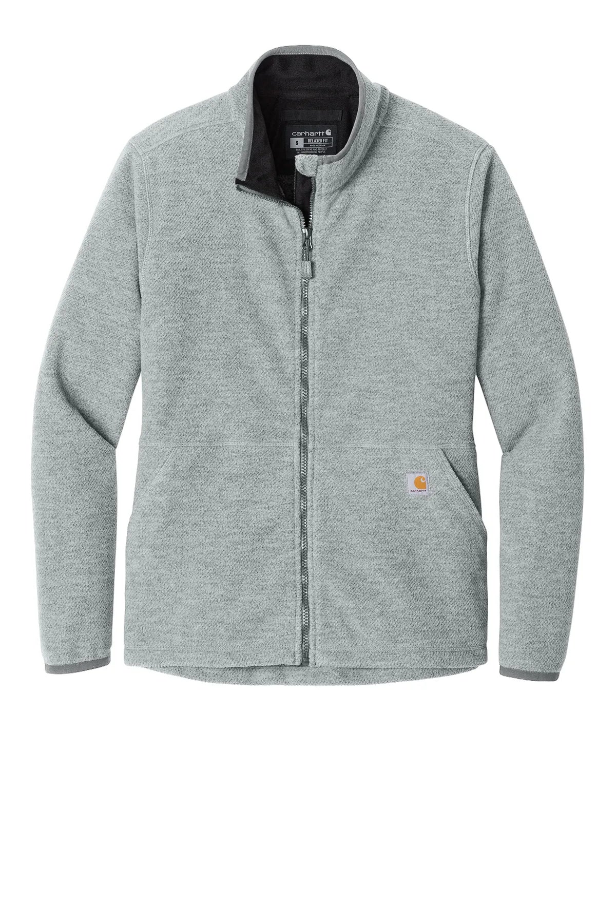 Carhartt ®  Women's Textured Full-Zip Fleece Jacket CT106419 heather grey_3