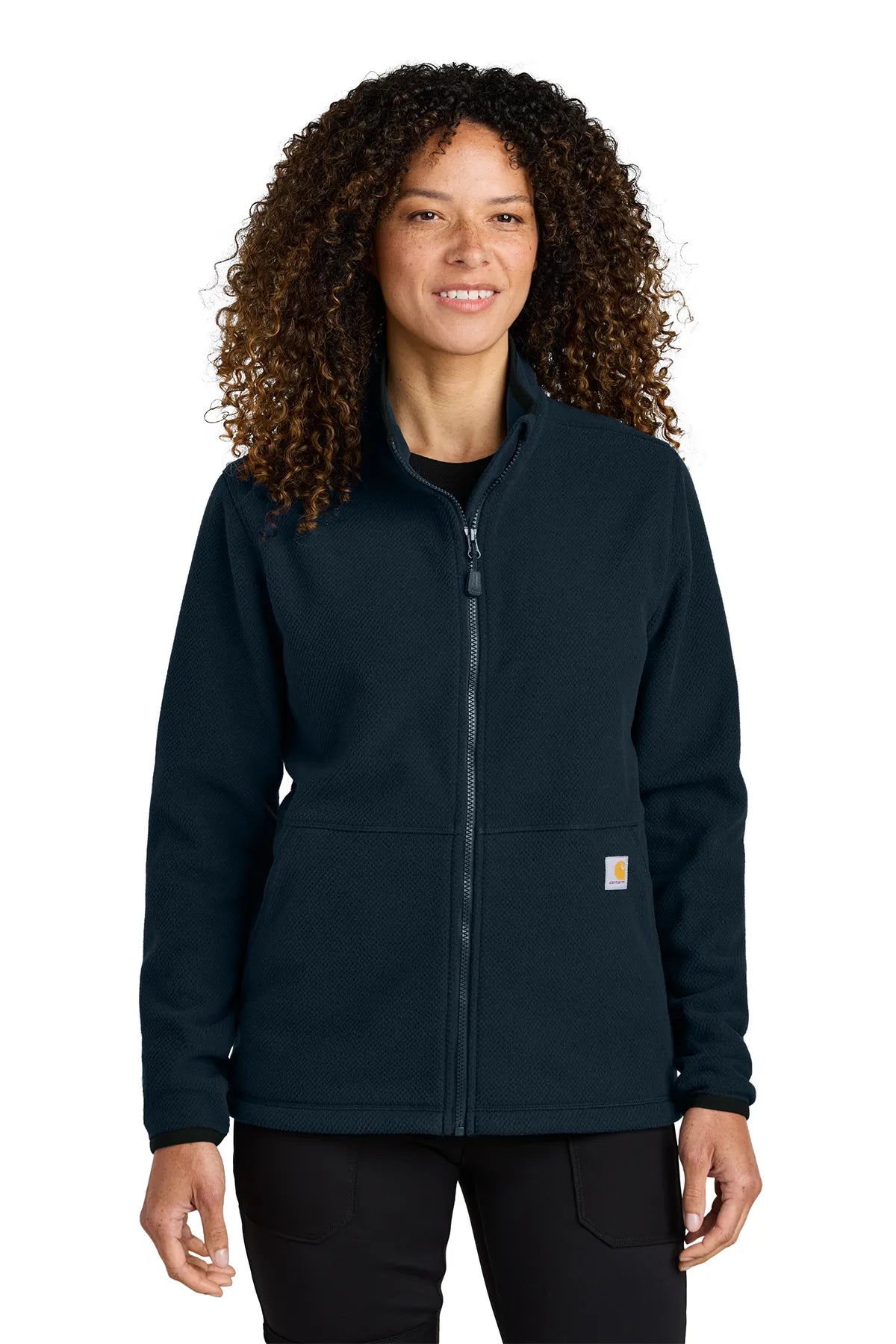 Carhartt ®  Women's Textured Full-Zip Fleece Jacket CT106419 navy