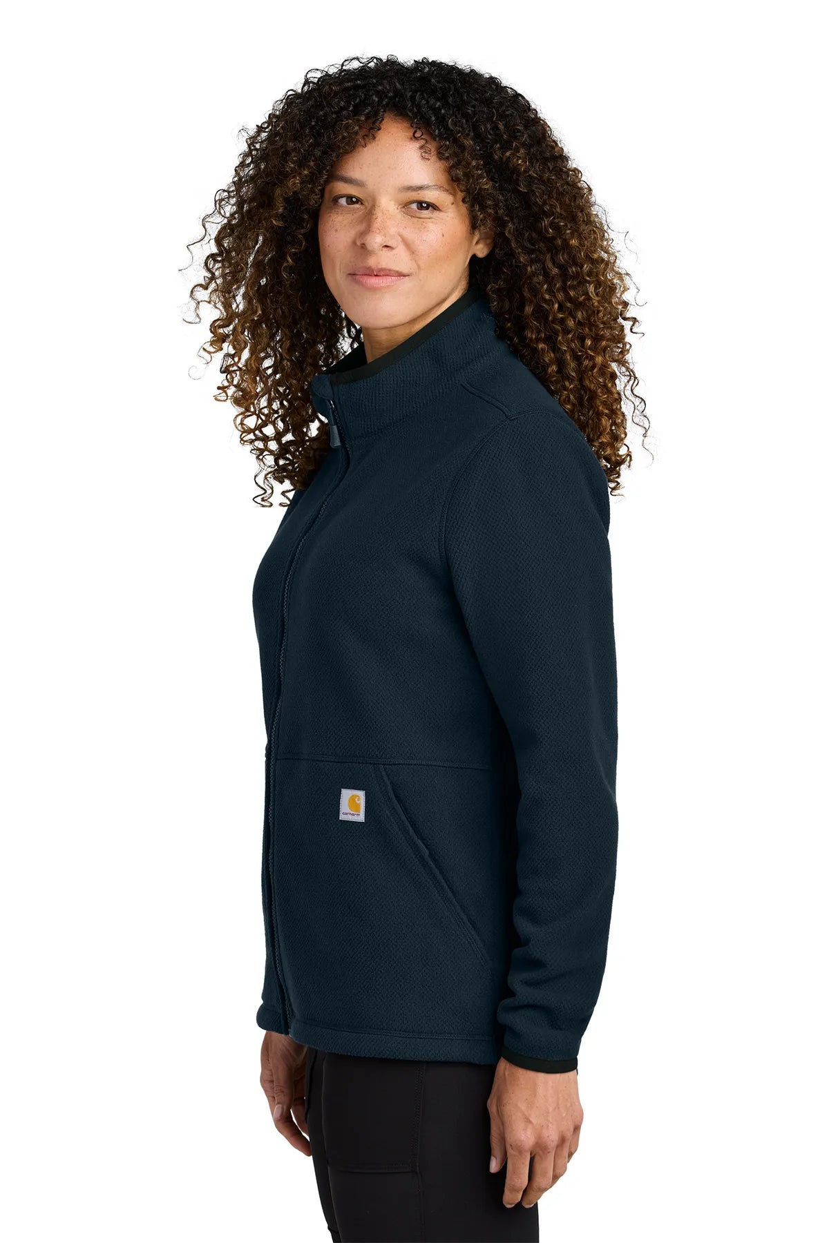 Carhartt ®  Women's Textured Full-Zip Fleece Jacket CT106419 navy_2