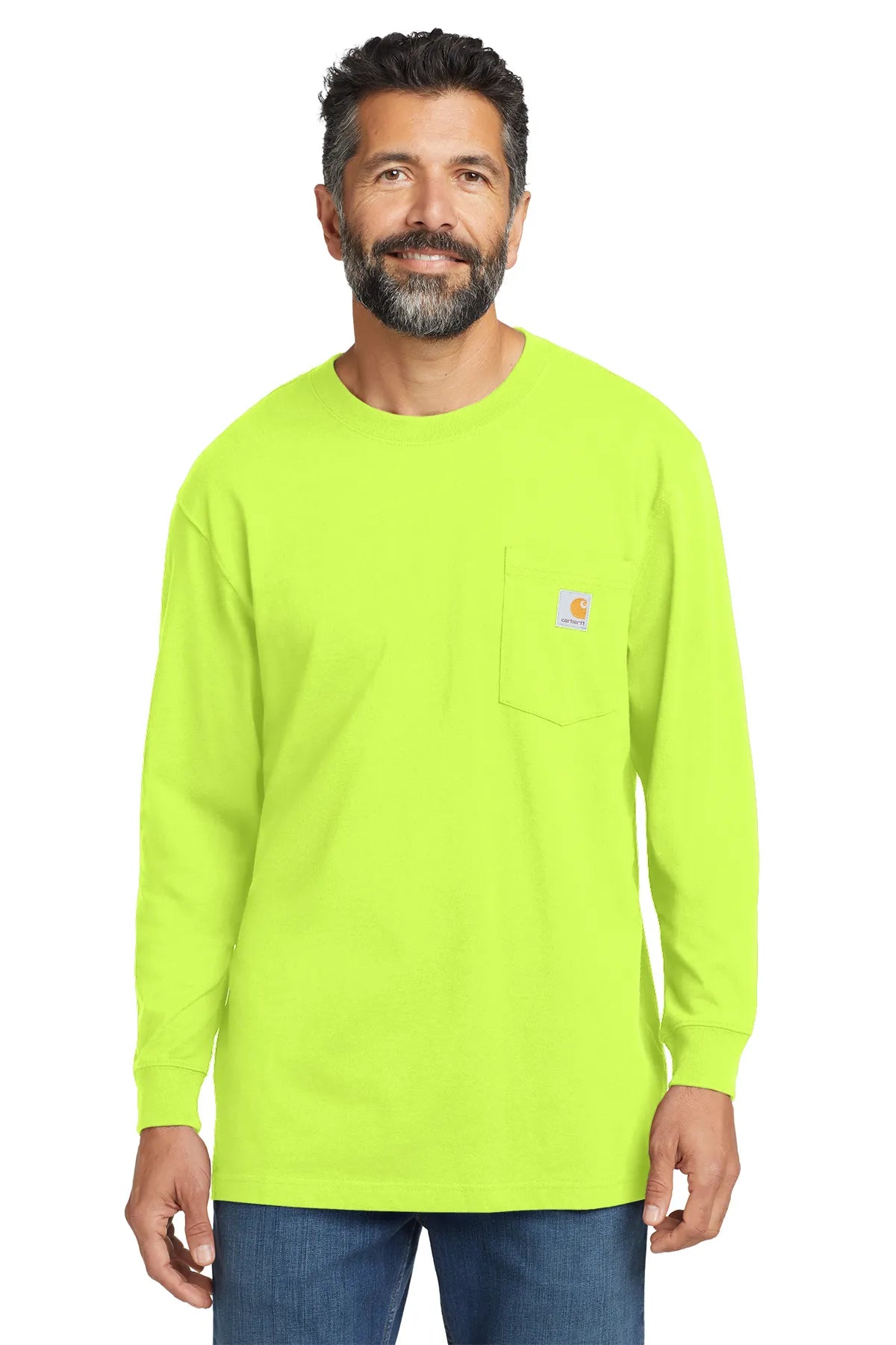 Carhartt ® Workwear Pocket Long Sleeve T-Shirt. CTK126 brite lime
