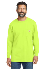Carhartt ® Workwear Pocket Long Sleeve T-Shirt. CTK126 brite lime
