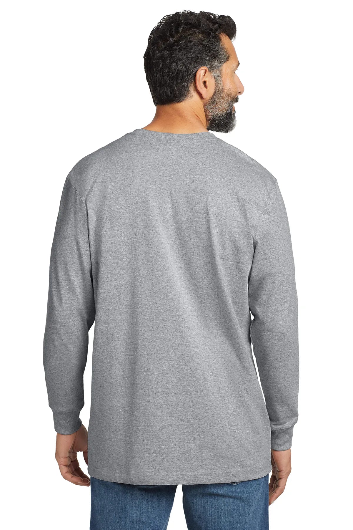 Carhartt ® Workwear Pocket Long Sleeve T-Shirt. CTK126 heather grey_1