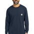 Carhartt ® Workwear Pocket Long Sleeve T-Shirt. CTK126 navy